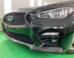 2014-2017 Infiniti Q50 converted to 2016-2017 Infiniti Q50s Front Bumper Conversion - 2014-2015 Lexus IS250 Front Bumper Painted (Sedan | WITHOUT: F-Sport) 521195E904 ReveMoto Painted Auto Parts Replacement