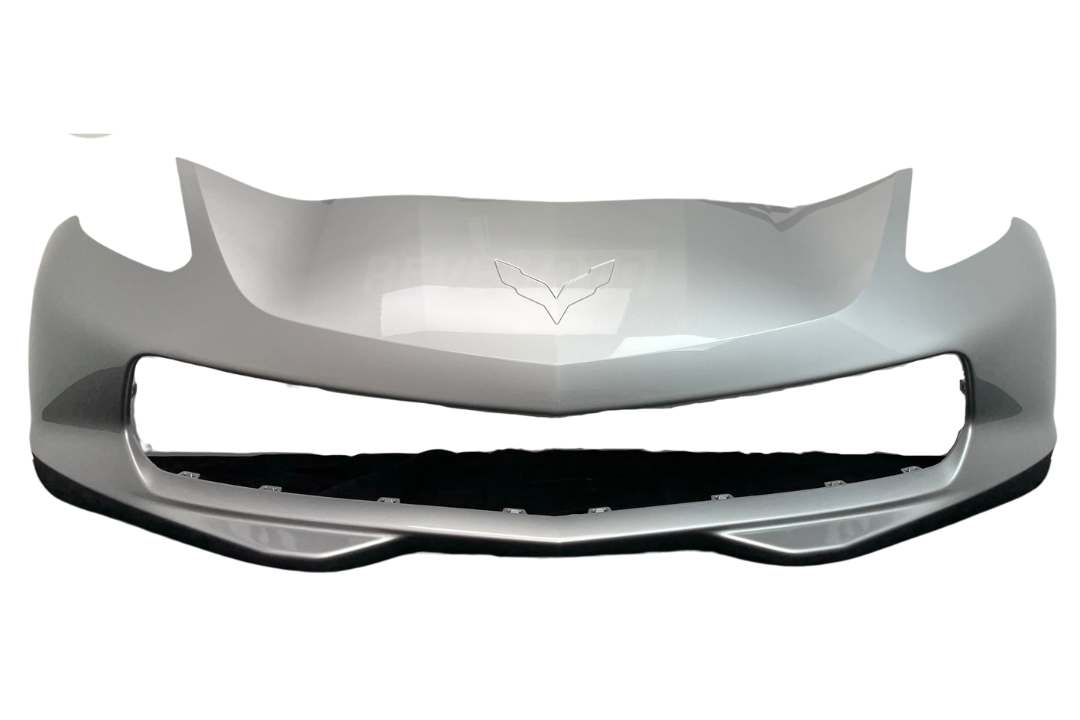 2014-2019 Chevrolet Corvette Front Bumper Painted Switchblade Silver Metallic (WA636R) 84407326 GM1000949 ReveMoto Painted Auto Parts Replacement 