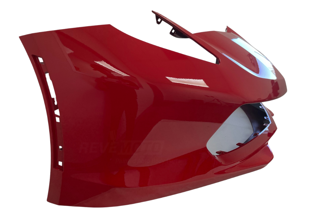 2014-2019 Chevrolet Corvette Front Bumper Painted (WITHOUT: Headlight Washer Holes) Torch Red (WA9075) 84407326 GM1000949 ReveMoto Painted Auto Parts Replacement  