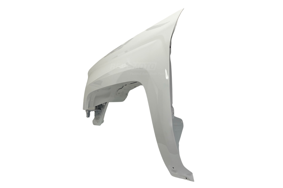 2014-2019 Chevrolet Silverado Fender Painted (1500 | Driver-Side) Olympic White (WA8624) 23303551 GM1240385 ReveMoto Painted Auto Parts Replacement 