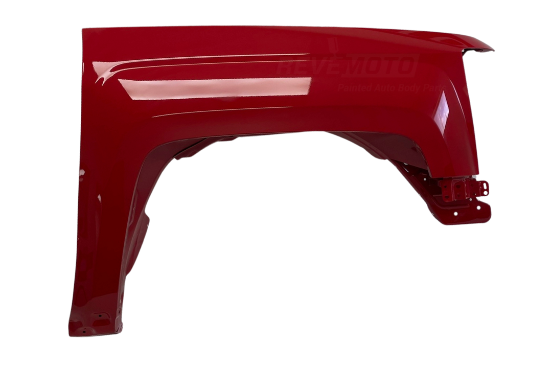 2014-2019 Chevrolet Silverado Passenger-Side Fender Painted Pull Me Over Red WA130X 84214215 GM1241385 ReveMoto Painted Auto Parts Replacement 