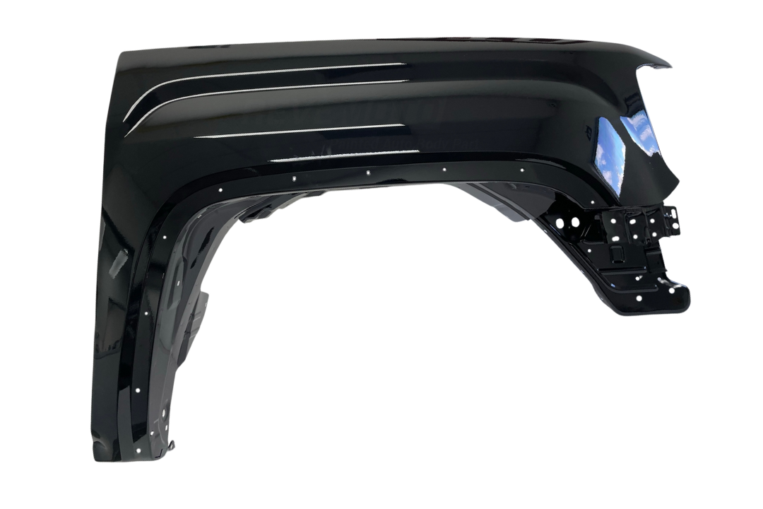 2014-2019 GMC Sierra Fender Painted (1500 | Aftermarket) Black (WA8555) 84214216 GM1241387 ReveMoto Painted Auto Parts Replacement 