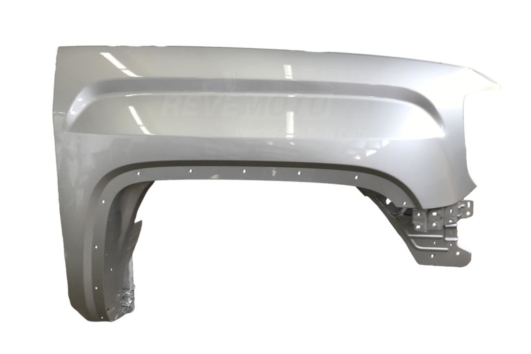 2014-2019 GMC Sierra Fender Painted (1500 | Aftermarket) Switchblade Silver Metallic (WA636R) 84214216 GM1241387 ReveMoto Painted Auto Parts Replacement  