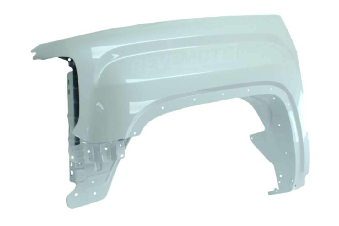 2014-2019 GMC Sierra Fender Painted (1500 | OEM) Abalone White Pearl (WA140X) 23303550 GM1240387 ReveMoto Painted Auto Parts Replacement 