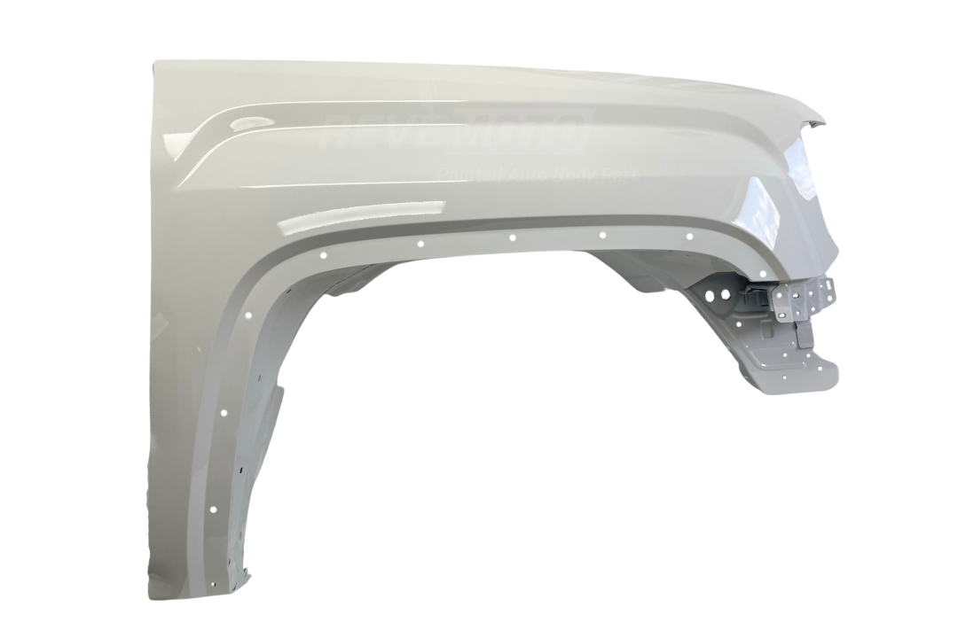 2014-2019 GMC Sierra Fender Painted (1500 | OEM) Olympic White (WA8624) 84214216 ReveMoto Painted Auto Parts Replacement 