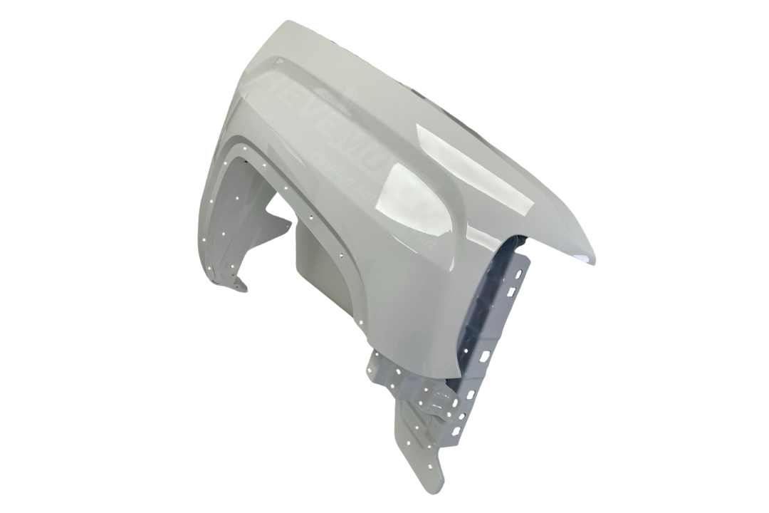 2014-2019 GMC Sierra Fender Painted (1500 | OEM) Olympic White (WA8624) 84214216 ReveMoto Painted Auto Parts Replacement 