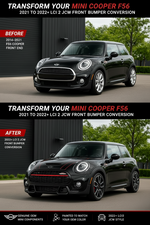 2014-2021 MINI Cooper F56 to 2022+ LCI2 JCW front bumper conversion kit painted to match