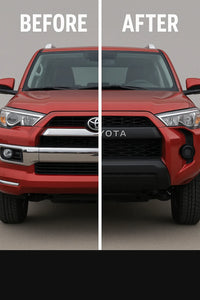 2014-2024 Toyota 4Runner Limited Edition Converted to TRD PRO Front Bumper Before and After