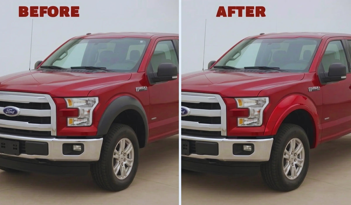2015-2017 Ford F-150 Super Duty Fender Flare Set of 4, Painted to Match, Ready to Install Ruby Red Metallic (RR)