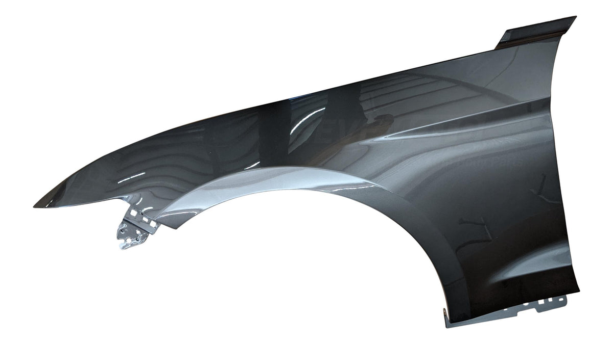 2015-2017 Ford Mustang Fender Painted (Base; Except GT Model) Left, Driver-Side Magnetic Metallic (J7) FR3Z16006A FO1240296 ReveMoto Painted Auto Parts Replacement