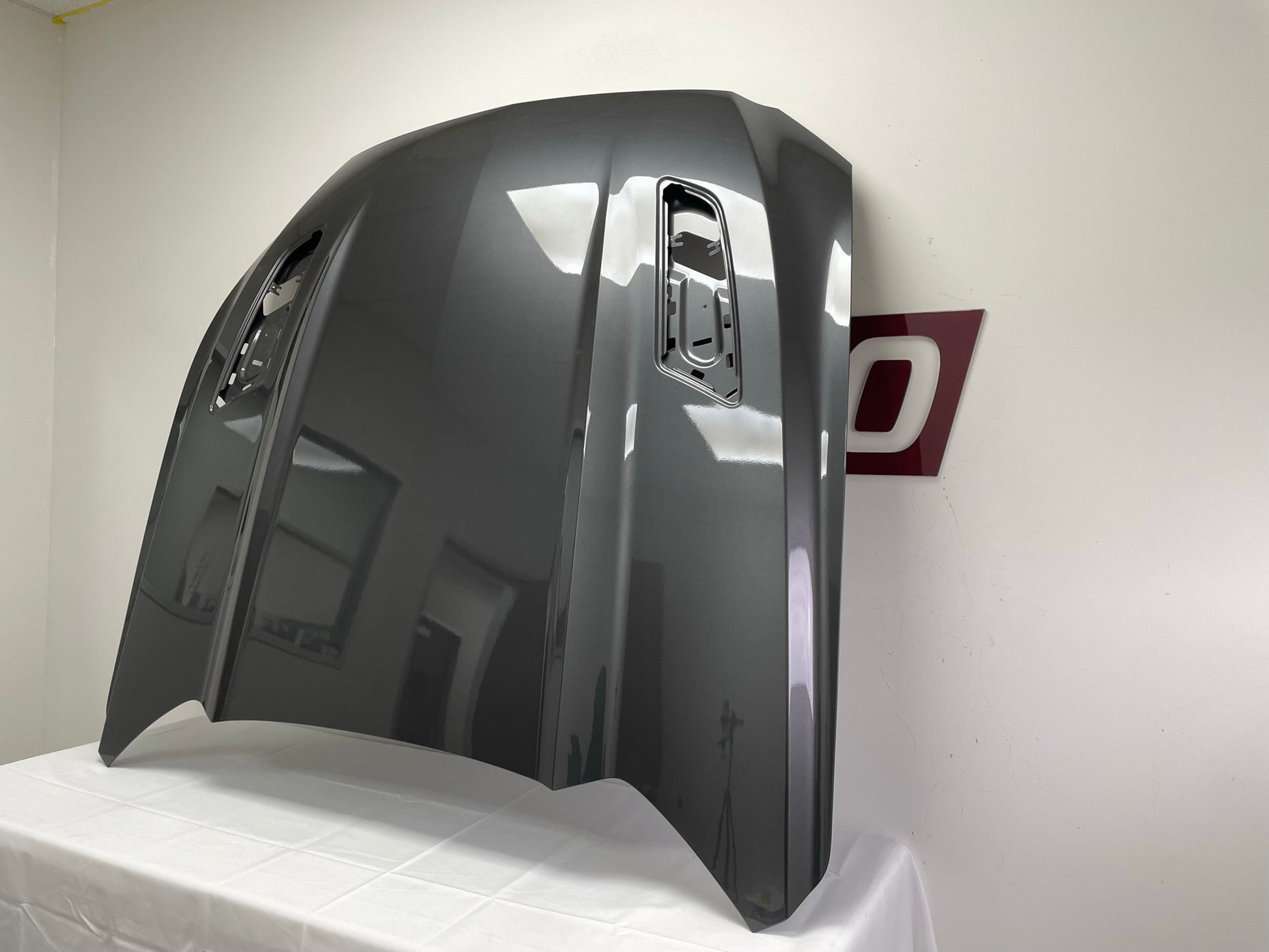 2015-2017 Ford Mustang Hood Painted (WITH Scoop Option) Magnetic Metallic (J7) FR3Z16612F FO1230319 ReveMoto Painted Auto Parts Replacement