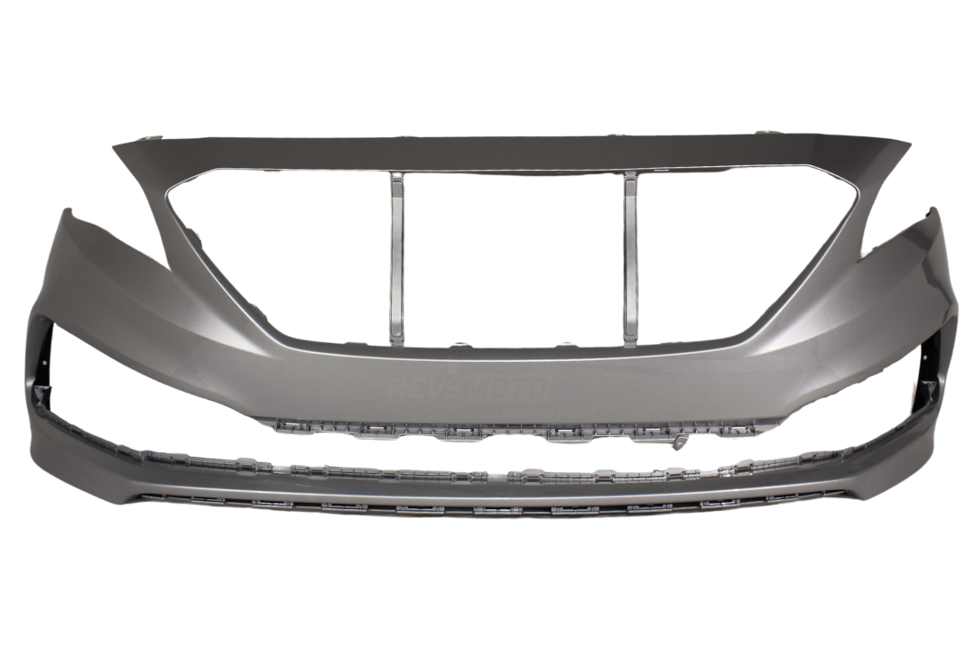 2015-2017 Hyundai Sonata Front Bumper Painted Platinum Silver Metallic (Y8S) (Sport Models) 86511C2300 HY1000211 ReveMoto Painted Auto Parts Replacement 