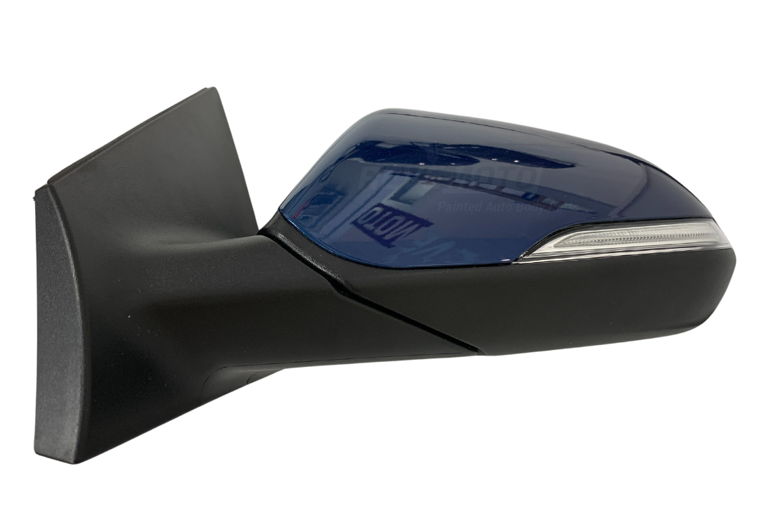 2015-2017 Hyundai Sonata Side View Mirror Painted (WITH: Heat, Turn Signal Light, Blind Spot Detection | WITHOUT: Memory)
 Lakeside Blue Metallic (VU8) 87610C2020 HY1320236 