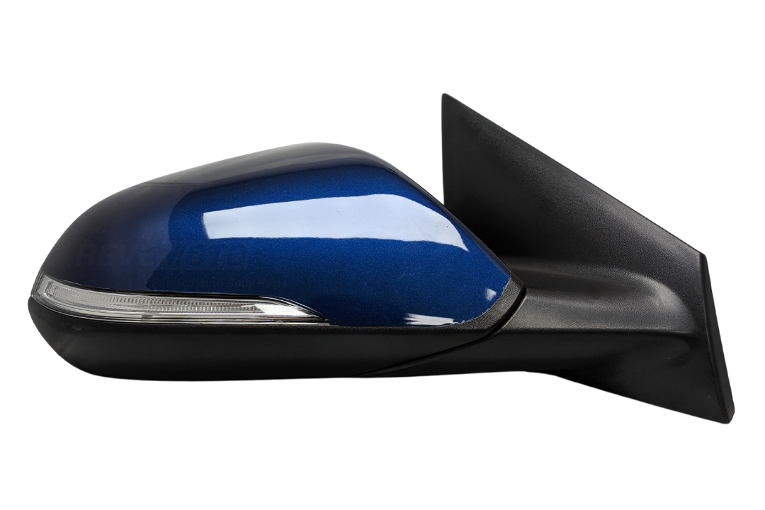 2015-2017 Hyundai Sonata Side View Mirror Painted (WITH: Heat, Turn Signal Light | WITHOUT: Blind Spot Detection) Lakeside Blue Metallic (VU8) 87620C2010 HY1321204 