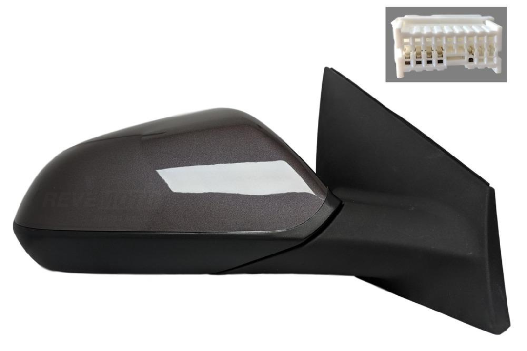 2015-2017 Hyundai Sonata Side View Mirror Painted (WITH: Heat | WITHOUT: Turn Signal Light, Blind Spot Detection) Dark Truffle Metallic/Bronze Metallic (NN8) 87620C2000 HY1321203 