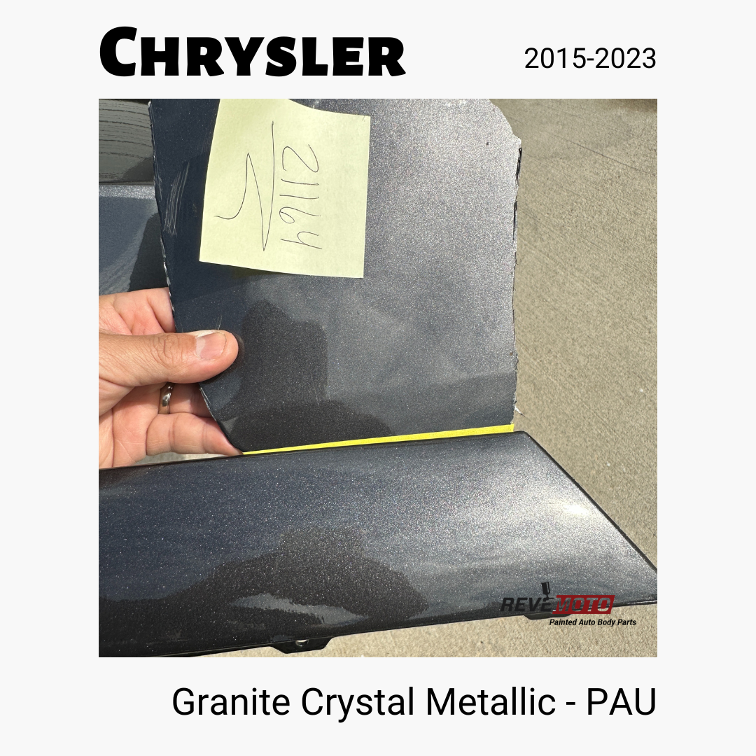 2015-2023 Chrysler Granite Crystal Metallic (PAU) Paint Code - ReveMoto Custom Paint Match