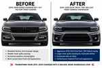 2015–2018 Dodge Charger SXT/R/T to 2019–2023 Scat Pack/SRT Hellcat Front Bumper Conversion Kit (OEM Style) | Painted to Match, Ready to Install - Before and After Image