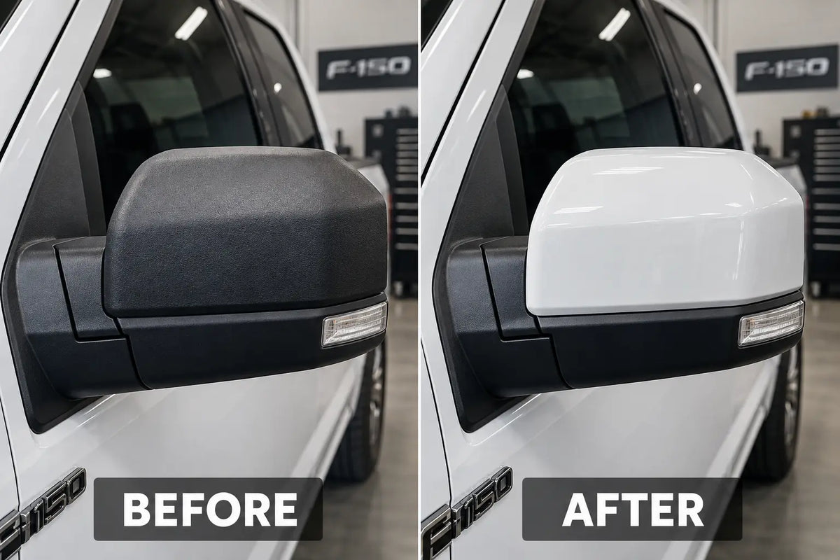 2015–2020 Ford F-150 Painted Mirror Cap Conversion | Standard Mirrors | Set of 2 | Painted to Match
