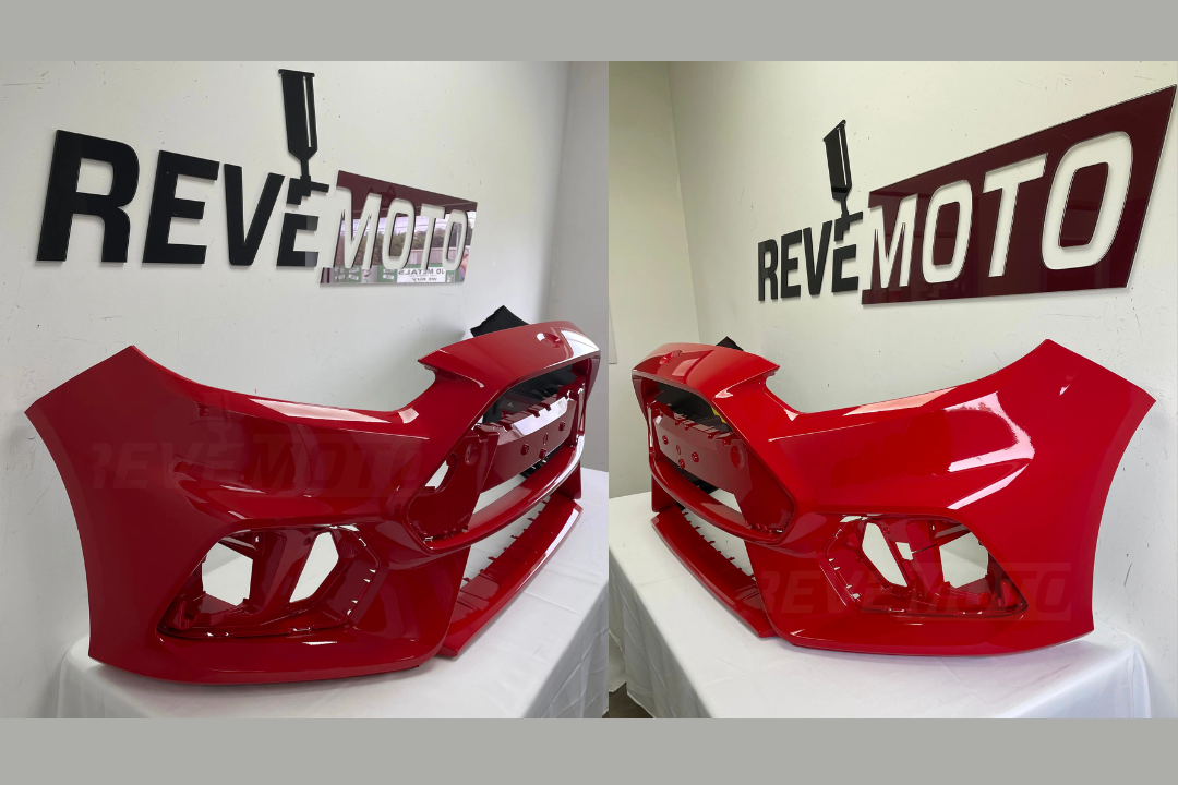 32075 -  2016-2018 Ford Focus Front Bumper Painted (RS Model) Race Red (PQ) | 2016-2018 / (OEM) WITH: RS Model OEM-G1EZ17757AA