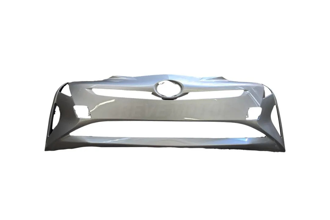 2016-2018 Toyota Prius Front Bumper Cover Painted Classic Silver Metallic (1F7) WITHOUT Park Assist Sensor Holes 5211947961 TO1000418 ReveMoto Painted Auto Body Parts