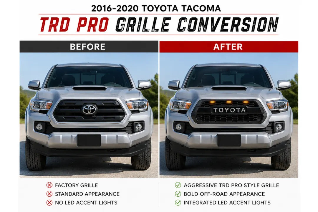 2016-2020 Toyota Tacoma TRD Pro Grille Conversion | Painted to Match, Ready to Install