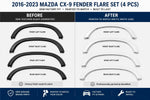 2016-2023 Mazda CX-9 Fender Flare Painted to Match Conversion (Set of 4) painted to painted-to-match