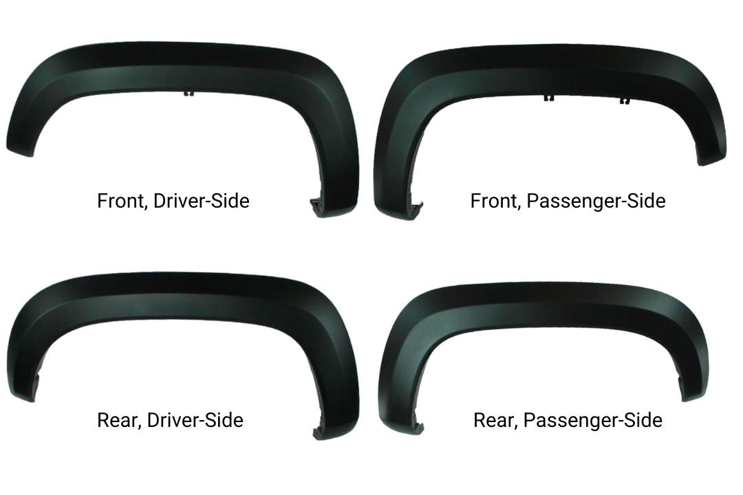 2016-2023 Toyota Tacoma Fender Flare Painted (Set of Four) ReveMoto Replacement Painted Auto Parts