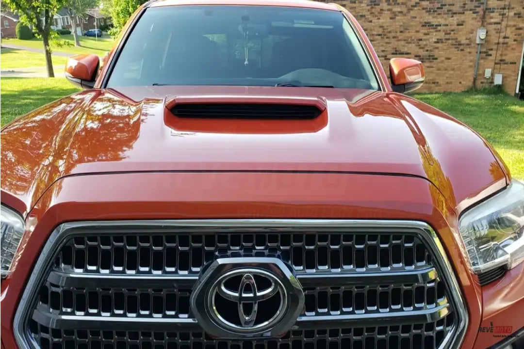 2016-2024 Toyota Tacoma Hood Conversion for TRD Pro Painted Inferno Orange ReveMoto Painted Auto Parts Replacement