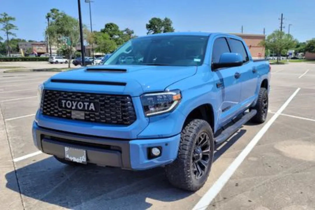 2016-2024 Toyota Tundra Hood with Scoop Painted Calvary Blue After ReveMoto Painted Auto Parts Replacement