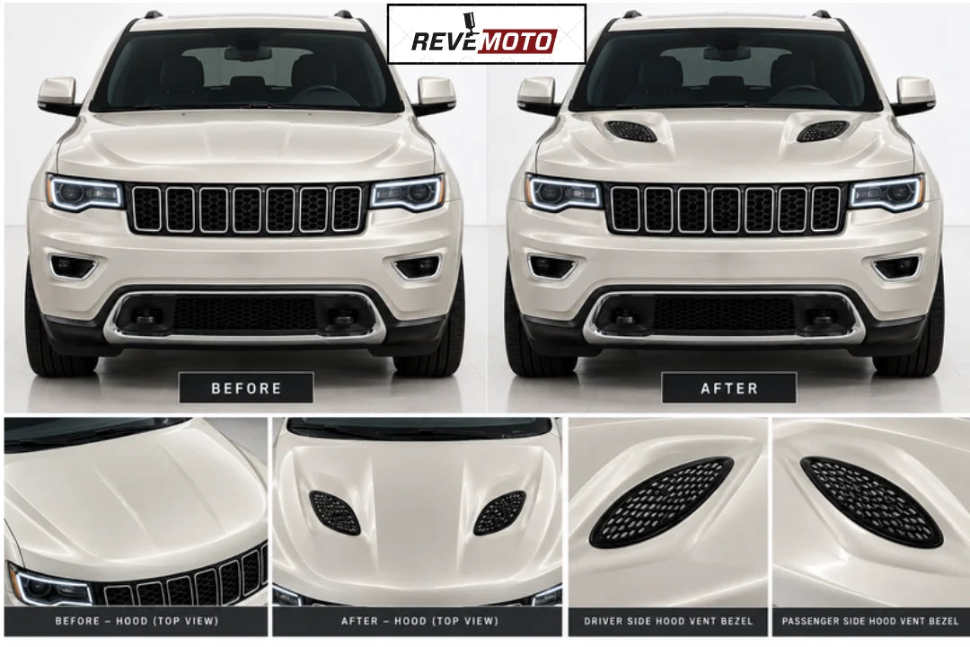 2017-2022 Jeep Grand Cherokee WK2 SRT8 to Trackhawk Style Hood Conversion | Painted to Match
