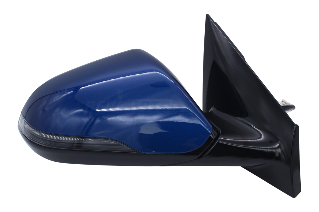 2018-2019 Hyundai Sonata Side View Mirror Painted (WITH: Primed Base, Heat | WITHOUT: Memory) Lakeside Blue Metallic (VU8) 87620C2560 HY1321239 