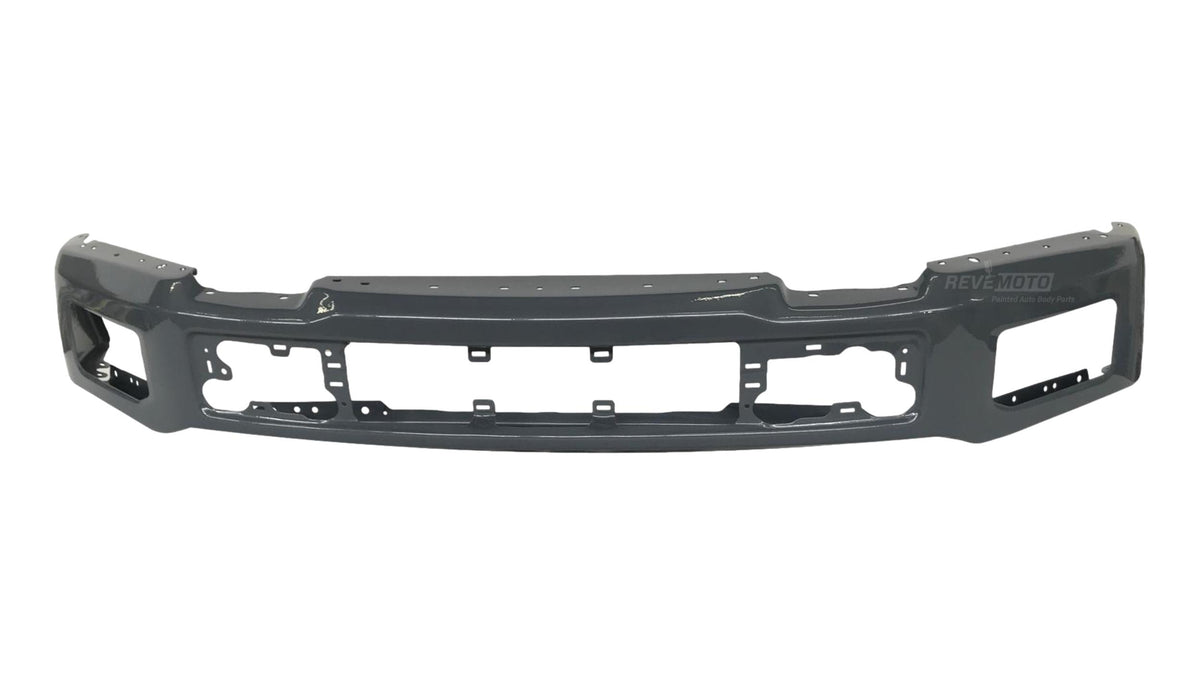 19156 2018-2020 Ford F150 Front Bumper Face Bar Painted Abyss Gray Metallic (ME) WITH_ Fog Light Hole JL3Z17757EAPTM FO1002429