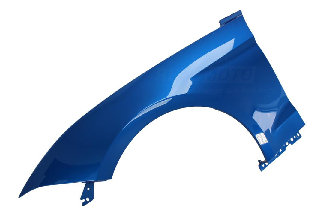 2018-2020 Ford Mustang Driver-side, Fender, Painted Velocity Blue Metallic (E7) JR3Z16006A FO1240319 ReveMoto Painted Auto Parts Replacement 