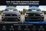 2018-2023 Ford Mustang EcoBoost to GT Front Bumper Conversion Kit (Complete OEM Appearance Package)