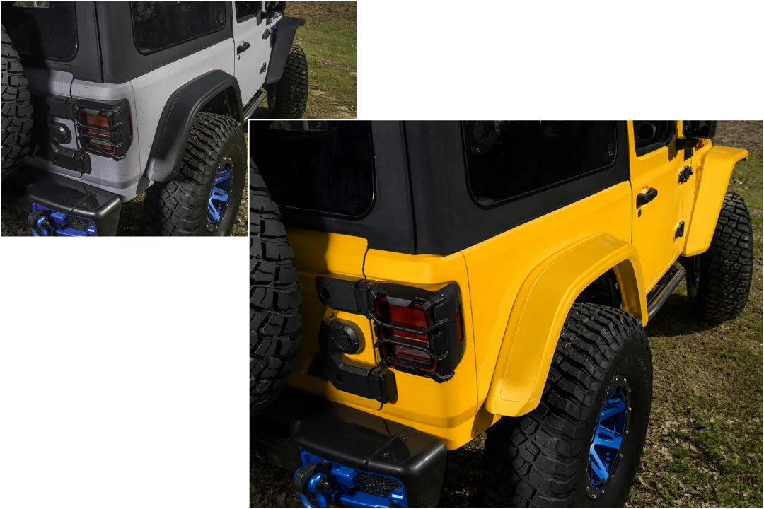 2018-2026 Jeep Wrangler JL to Rugged Ridge Max-Terrain painted-to-match fender flares school bus yellow (pl1)