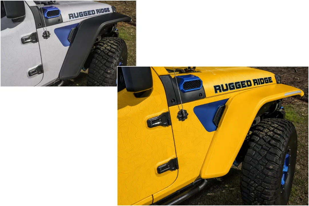 2018-2026 Jeep Wrangler JL to Rugged Ridge Max-Terrain painted-to-match fender flares school bus yellow (pl1)