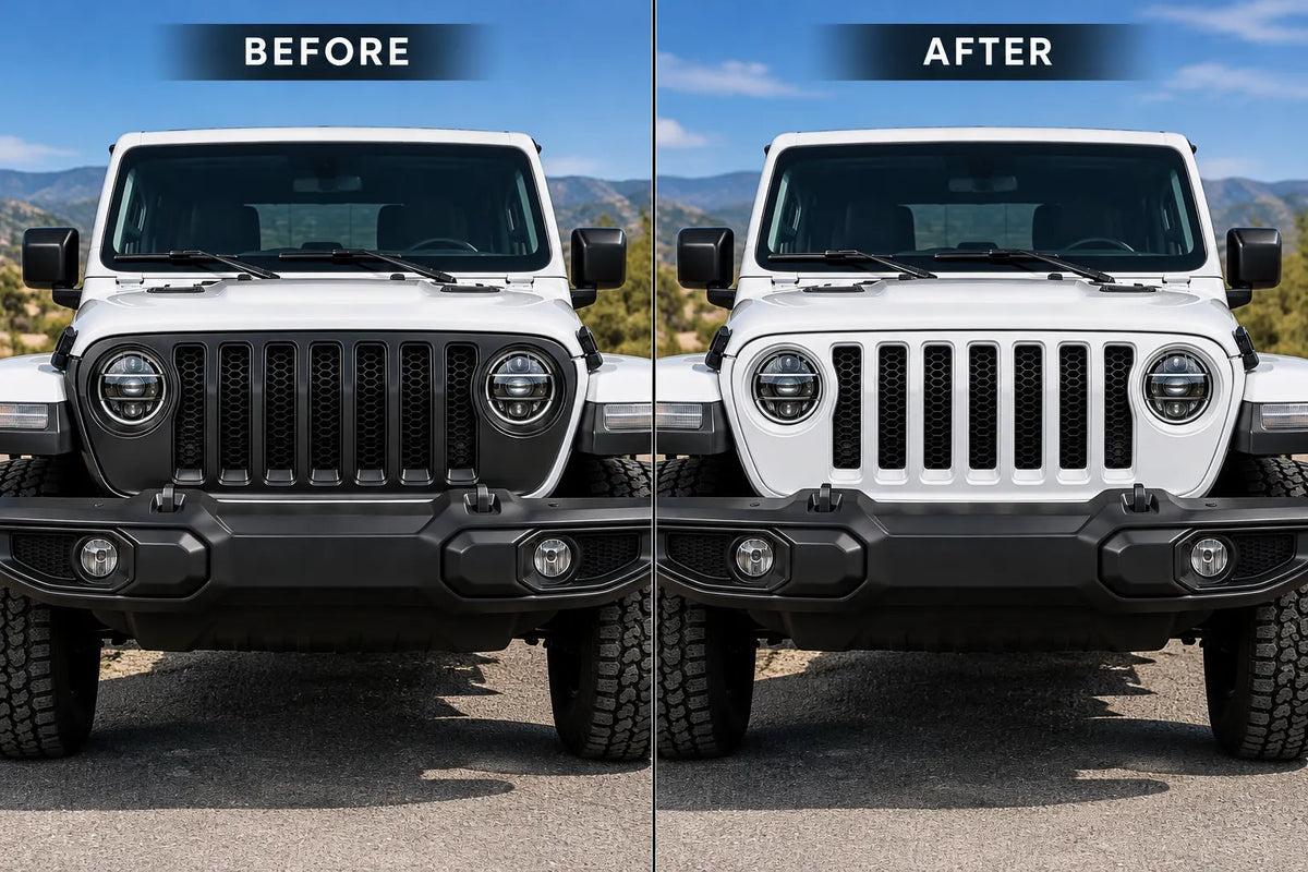 2018-2027 Jeep Wrangler JL  Custom Paint-Matched Front Grille | Genuine OEM | Painted to Match, Ready to Install