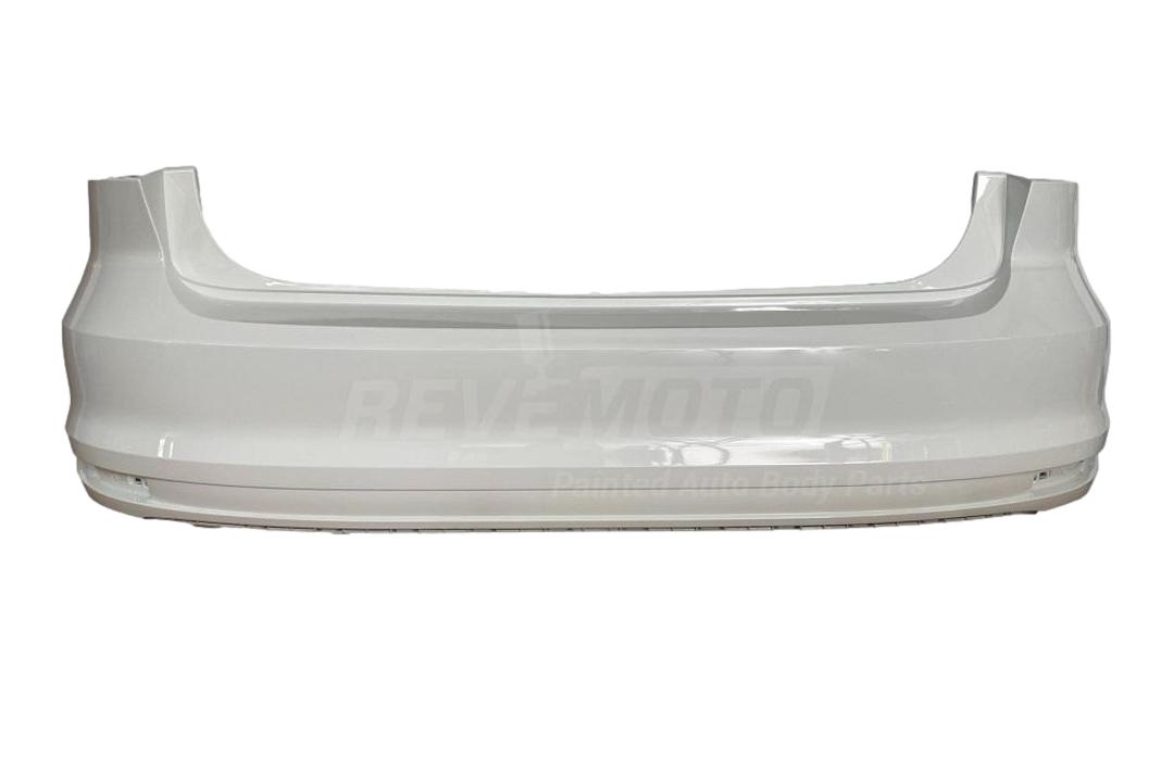 2015-2018 Volkswagen Jetta Rear Bumper Painted (WITHOUT: Park Assist Sensor Holes)_Pure White_LC9A__ 5C6807421HGRU_ VW1100208