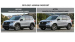 2019-2021 Honda Passport Painted Fender Flares Textured to Painted to Match Conversion (OEM | Set of 4) | Painted to Match, Ready to Install