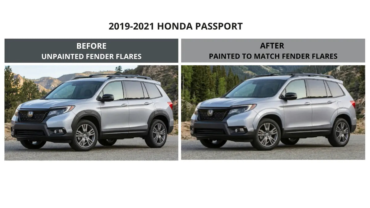 2019-2021 Honda Passport Painted Fender Flares Textured to Painted to Match Conversion (OEM | Set of 4) | Painted to Match, Ready to Install