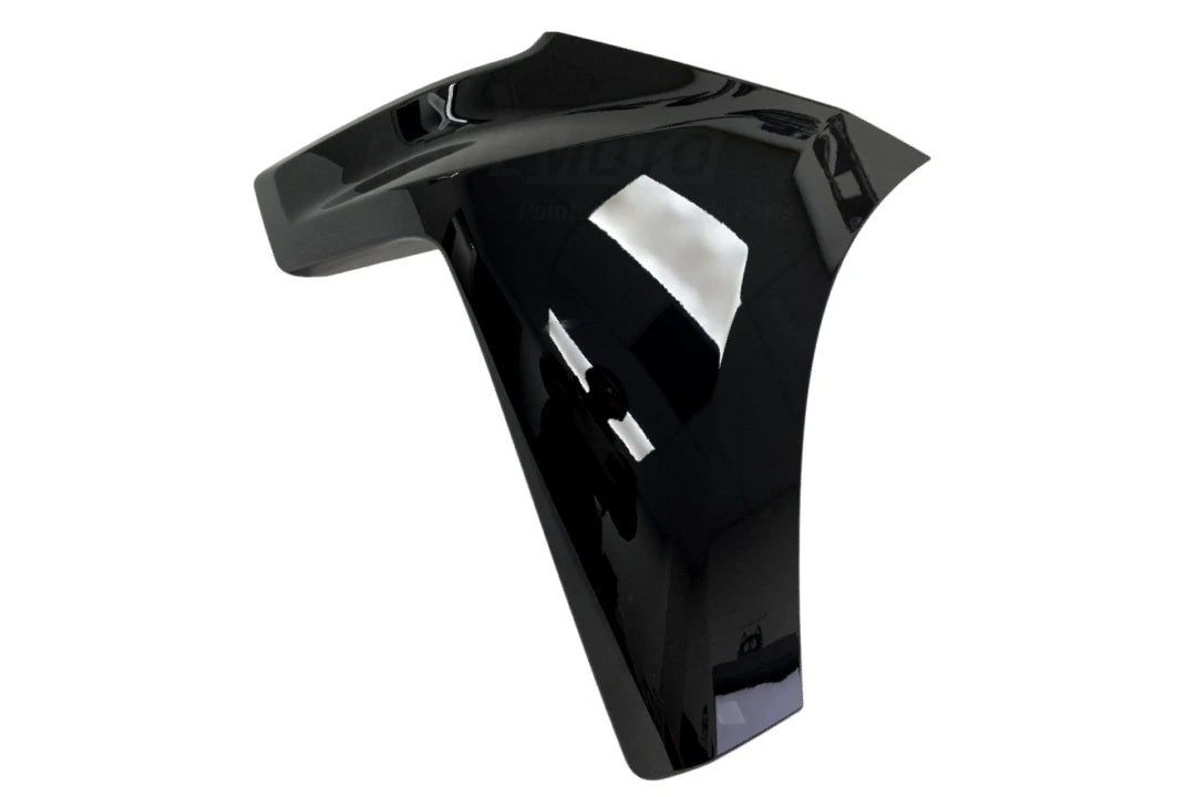 2019-2022 Chevrolet Silverado Front Bumper End Cap Extension Painted (Driver-Side Mexico Built) Black (WA8555) 84934129 GM1016111 ReveMoto Painted Auto Parts Replacement