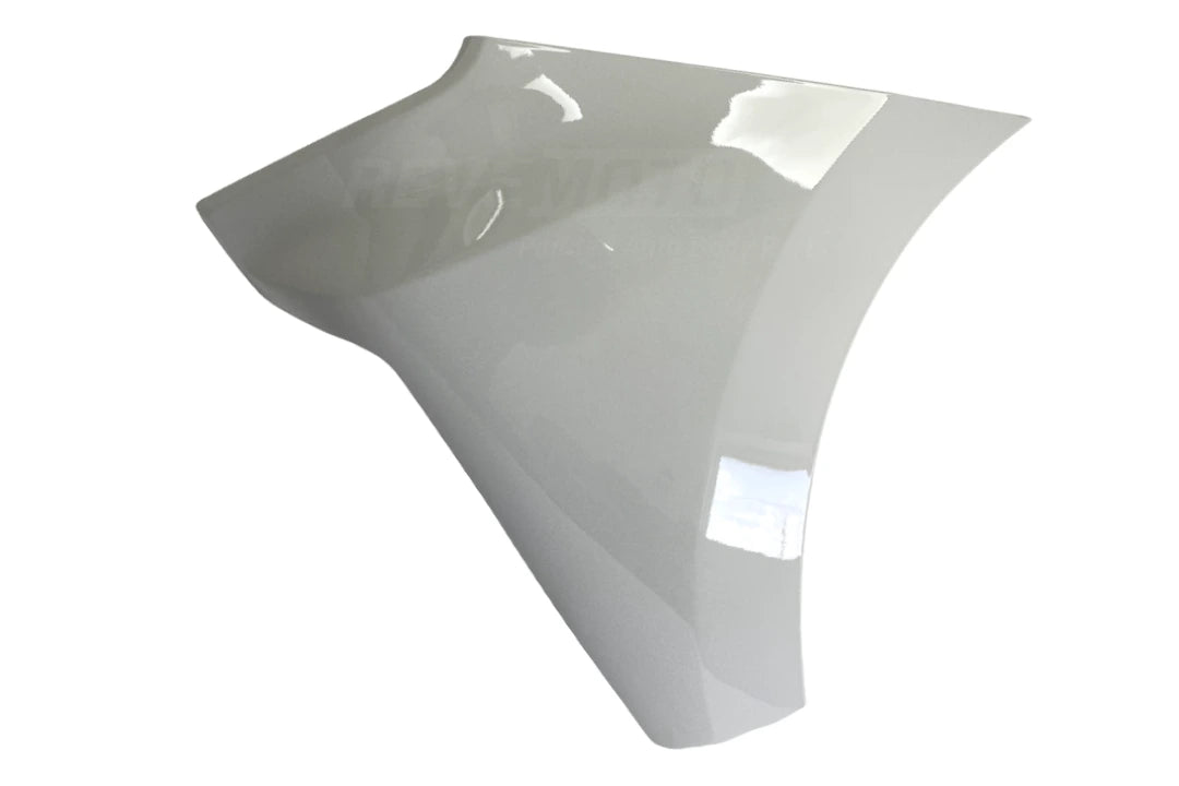 2019-2022 Chevrolet Silverado Front Bumper End Cap Extension Painted (Driver-Side Mexico Built) Olympic White (WA8624) 84934129 GM1016111 ReveMoto Painted Auto Parts Replacement