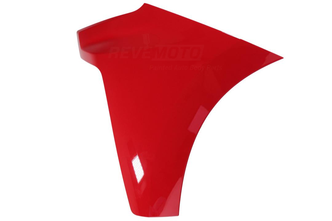 2019-2022 Chevrolet Silverado Front Bumper End Cap Extension Painted (Driver-Side | Mexico Built) Pull Me Over Red (WA130X) 84934129 GM1016111 ReveMoto Painted Auto Parts Replacement