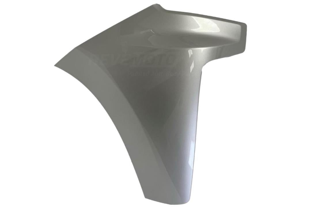 Painted Front Bumper End Cap Extension for 2019-2022 Chevrolet Silverado (Passenger-Side | Mexico Built) Switchblade Silver Metallic (WA636R) 84658122 GM1017111 ReveMoto Painted Auto Parts Replacement