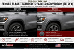 2019-2024 Ram 1500 Painted Fender Flare Conversion (OEM Style | Set of 4) | Painted to Match, Ready to Install - Before and After Image