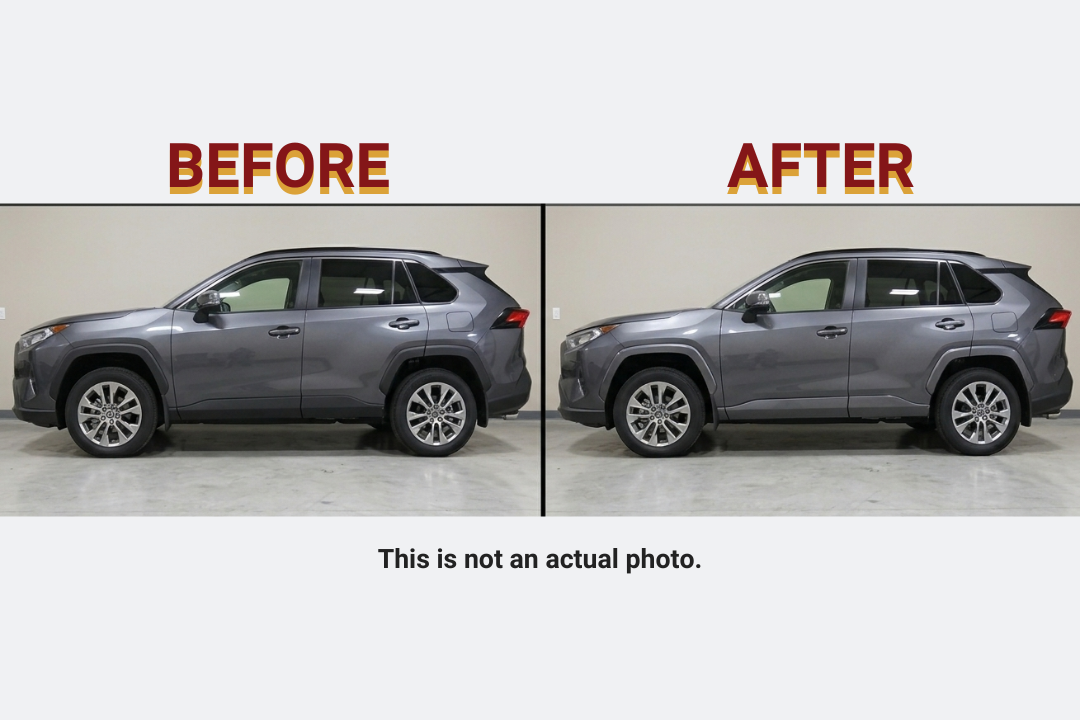2019-2025 Toyota RAV4 Fender Flare Painted (WITHOUT TRD | Set of 6) Before and After