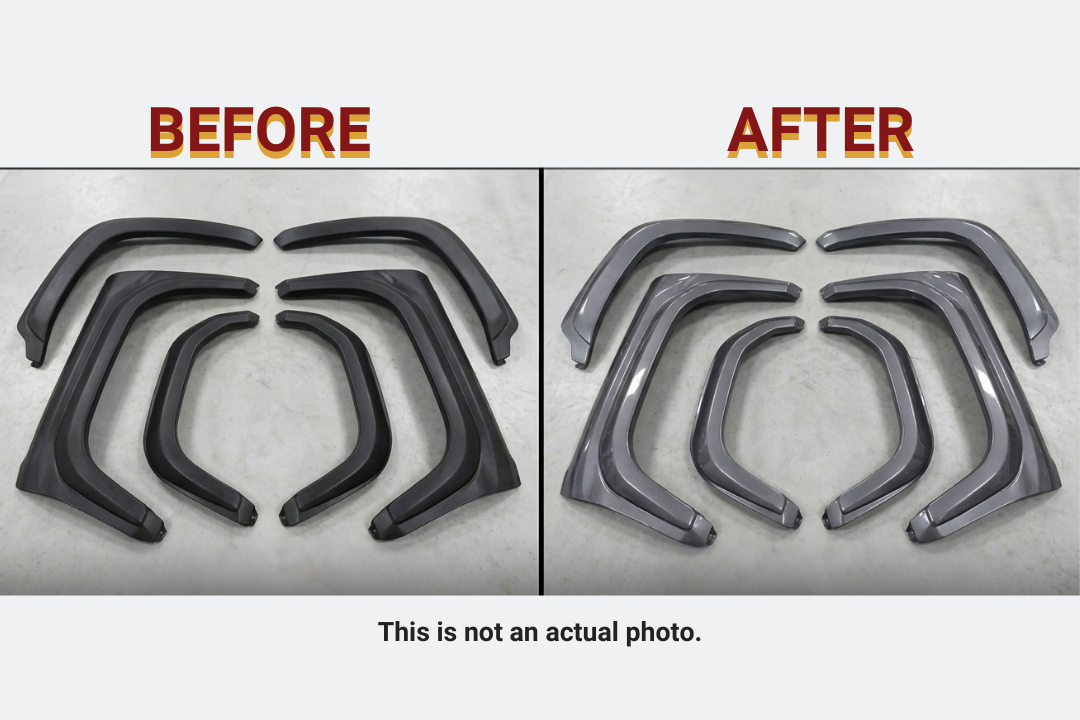 2019-2025 Toyota RAV4 Fender Flare Painted (WITHOUT: TRD | Set of 6) Before and After ReveMoto Painted Auto Body Parts