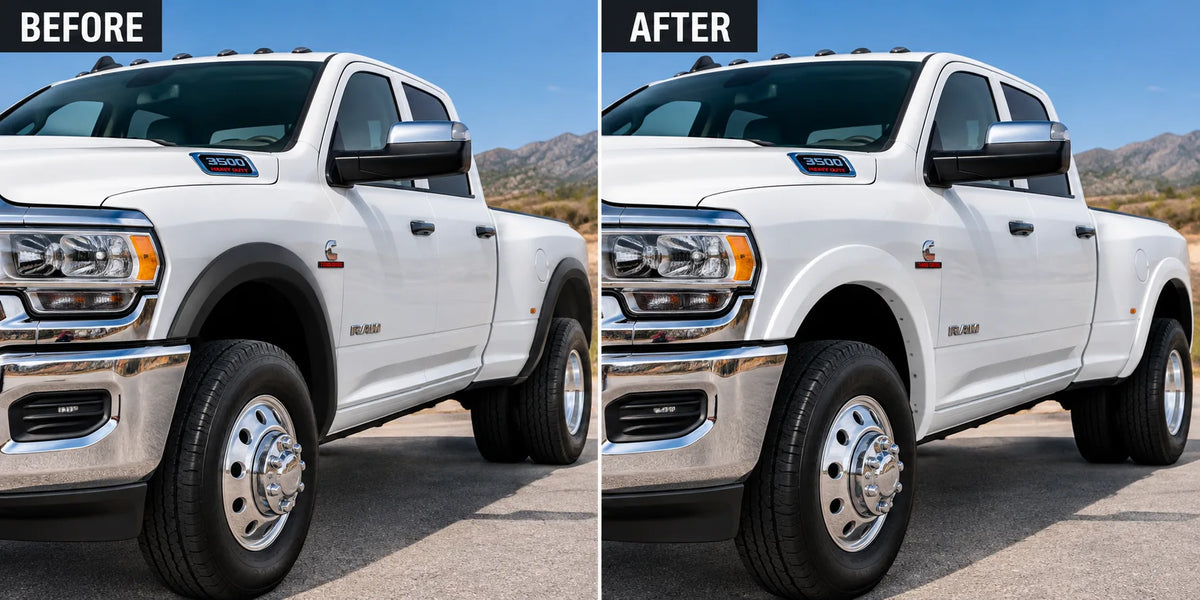 2019-2026 Ram 3500 DRW Painted Fender Flare Conversion (OEM Style | Set of 4) | Painted to Match, Ready to Install