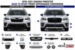 2019–2021 Subaru Forester Base to Sport Front Appearance Conversion Kit | Painted to Match, Ready to Install