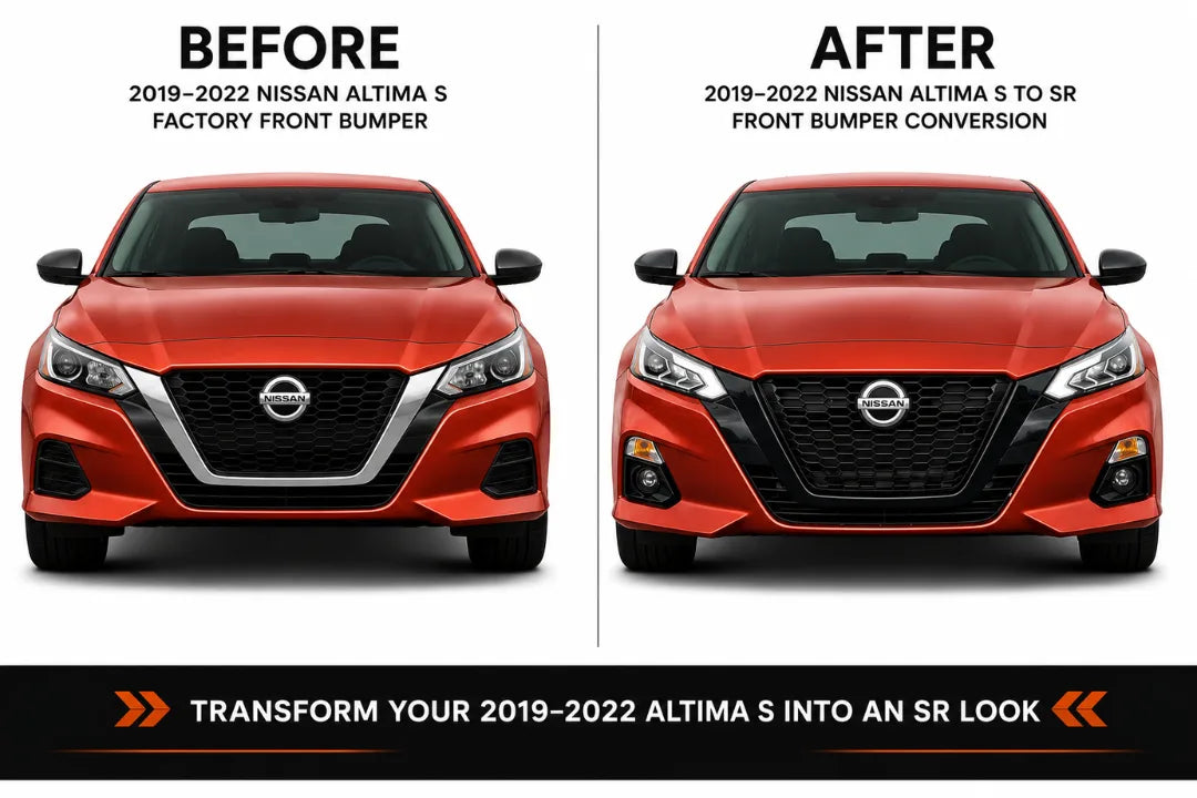 2023Ð2025 Nissan Altima S (Base Model) to SR Front Bumper Conversion Kit | Painted to Match, Ready to Install